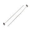 Brass Micro Pave Cubic Zirconia Stud Earring Findings CU-CBA4618-01P-08-2