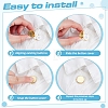 Flat Round Brass Button Covers Settings BUTT-WH0030-73C-3