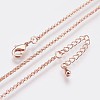 Long-Lasting Plated Brass Cable Chain Necklaces NJEW-K112-10RG-NF-1