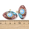 304 Stainless Steel Resin Pendants STAS-F352-07D-06-3
