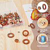 40Pcs 2 Style Walnut Wood Stud Earring Findings DIY-DC0001-70-4