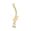 Brass Micro Pave Cubic Zirconia Pendants KK-M301-17G-1