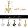 12 Sets Maple Leaf Alloy Pendants Decorations Set HJEW-CA0001-61-2