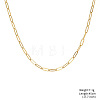 Gold Plated Stainless Steel  Paperclip Chain Necklaces BK0244-4-1