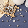 60Pcs 4 Styles Tibetan Style Alloy Bead Caps FIND-TA0002-98-16