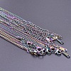 304 Stainless Steel 3mm Curb Chain Necklaces OT4459-5-1