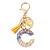 Alloy Resin Polygon Keychains KEYC-TADJ0002-03G-C-1