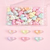 40Pcs UV Plating Opaque Acrylic Beads OACR-FS0002-20-10