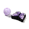 25Pcs Butterfly & Round Silicone Focal Beads SIL-L005-02B-3