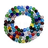 Electroplate Transparent Glass Beads Strands EGLA-T020-14A-3