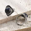 Natural Sodalite Adjustable Rings G-P560-03AS-10-2