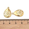 Spray Painted 304 Stainless Steel Rhinestone Pendants STAS-C174-05G-3