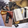   4Pcs 2 Style Brass or Stainless Steel Bookmarks AJEW-PH0004-65-4