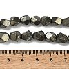 Natural Gold Pyrite/Golden Pyrite Beads Strands G-G459-A01-6mm-5