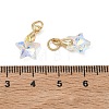 AB Color Plated Glass Pendants PALLOY-JF05675-3