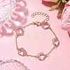 Glass Flower Links Bracelets & Necklaces Kits SJEW-JS01293-5