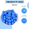 80Pcs Round Silicone Focal Beads SIL-SZ0001-24-09-2