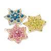 Glass Seed Beaded & Dyed Natural Malaysia Jade Pendants PALLOY-MZ01291-2