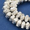 Electroplated Natural Lava Rock Beads Strands G-I360-G01-04-2