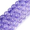Crackle Transparent Glass Beads Strands GLAA-Q108-02A-06-1