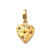 Heart 304 Stainless Steel Rhinestones Pendant Decorations STAS-R159-50G-04-1