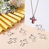 12Pcs 304 Stainless Steel Open Back Bezel Pendants PALLOY-BBC00013-4