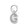 925 Sterling Silver Letter Charms STER-C012-01S-G-1
