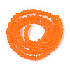 Frosted Transparent Glass Beads Strands GLAA-N016-4mm-09-2