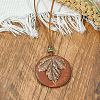 Bohemian Alloy & Wood Pendant Necklaces WG08C2E-02-1