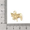 Brass Micro Pave Clear Cubic Zirconia Pendants KK-Z155-06G-03-3