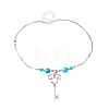 Alloy with Synthetic Turquoise Pendant Necklaces FS-WG9418F-01-5