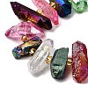 Electroplated Natural Quartz Crystal Beads Strands G-F800-F09-3