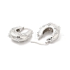 Clear Cubic Zirconia Thick Hoop Earrings EJEW-P213-08P-2