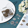 72Pcs 12 Styles Tibetan Style Alloy Connector Charms TIBE-SC0001-78-7