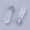 Natural Quartz Crystal Pointed Pendants G-F228-06N-RS-2