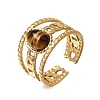 304 Stainless Steel Cuff Open Rings RJEW-F213-03G-11-4