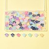 120Pcs 9 Colors Transparent Spray Paint Glass Beads GLAA-FS0002-12C-9