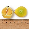 Opaque Resin Imitation Fruit Pendants RESI-H045-01B-02-3