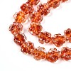 Luminous Handmade Gold Foil Glass Beads Strands FOIL-N029-01C-4