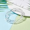 Transparent Acrylic Curved Tube Chunky Stretch Bracelet for Women BJEW-JB08142-01-2