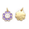 Brass Enamel Charms KK-O135-01D-2