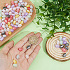 130Pcs Two Tone Resin UV Reactive Beads RESI-PA0001-49-3