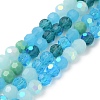 Electroplate Glass Beads Strands EGLA-P048-AM-2