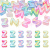 20Pcs UV Plating Transparent Acrylic European Beads OACR-TADJ0001-19Z-1