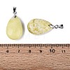 Natural Yellow Mustard Jasper Pendants G-N362-03P-12-3