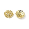 Brass Clear Cubic Zirconia Bead Caps KK-A236-15C-G-1