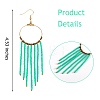 Glass Seed Beads Long Dangle Earrings EJEW-SW00004-2