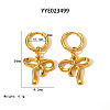 Elegant 304 Stainless Steel Bowknot Hoop Earrings CR5364-7-2