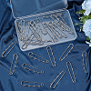 30Pcs Iron Brooch Findings IFIN-SC0002-10B-P-6