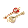 Brass Micro Pave Cubic Zirconia Pendants KK-C143-29G-2